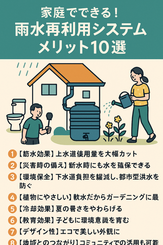 家庭でできる！雨水再利用システムのメリット10選