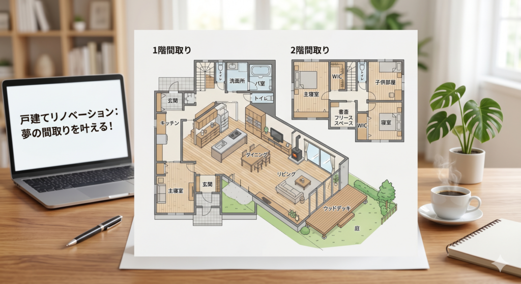 【岡崎市】廊下なしで広く暮らす戸建て間取りリノベーション術