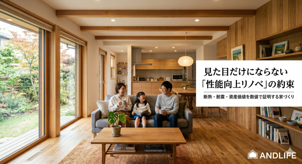 【岡崎市】見た目だけにならない「性能向上リノベ」の約束｜断熱・耐震・資産価値を数値で証明する家づくり